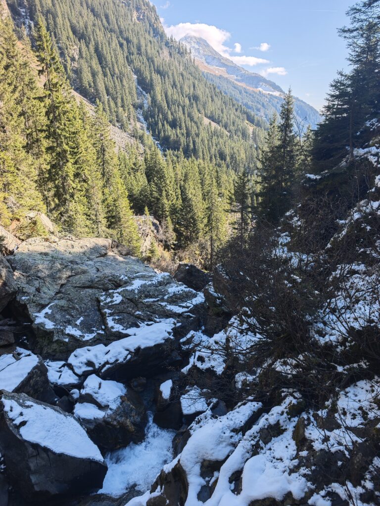 Die Burkhardklamm im Ratschingstal nahe Sterzing